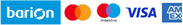 Barion, Visa, MasterCard, Maestro, American Express