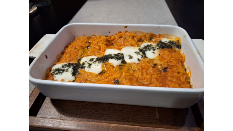 Capri Duna - Paradicsomos risotto (kemencében sütve, bivalymozzarellával)